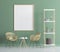 Mock up poster frame in modern minimalist flat