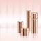 Mock up Realistic Rose Gold Pastel Cosmetic Product Bottles and Dropper Set for Serum Essential Oil Or Lotion Background