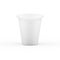 Mock up of realistic white paper cup in front view. 3d design. Illustration used for advertising different drinks.