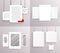 Mock Up Set Frames Boxes Paper Big Little Realistic Text Poster Icon Template Design Vector Illustration