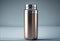 Mock-up of a stainless-steel water bottle.