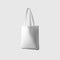 Mock up of white totebag 3d rendering, reusable ecobag with handle, for shopping, isolated on background