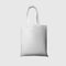 Mock up of white totebag 3d rendering, reusable ecobag with handle, for shopping, isolated on background