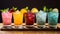 mocktail with garnish, cocktail, on bar background