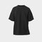 Mockup of a black oversized t-shirt 3D rendering, with a round neck, universal clothing