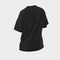 Mockup of a black oversized t-shirt 3D rendering, with a round neck, universal clothing