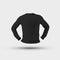 Mockup of a black sweatshirt 3D rendering, standing with bent arms, for presentation of design and advertising in the online store