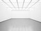 Mockup of blank white gallery. 3d render