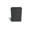 Mockup of clean black rectangle cardboard box in front view realistic style