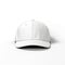 Mockup of front of white plain baseball cap isolated on white background