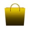 Mockup Gold shopping bag. 3d rendering