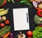 Mockup for healthy dishes recipes