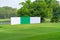 Mockup image of Blank billboard white screen posters billboard for advertising Sponsor in Golf course activity