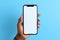 Mockup image blank white screen cell phone