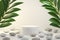 Mockup Luxury Minimal Platform For Show Natural Product With Plant And Pebble Stone Abstract Background 3d Render