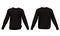 Mockup men black sweatshirt with long sleeves isolated on white background. 3d rendering