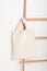 Mockup with organic cotton tote bag. Sustainable ethical consumption idea