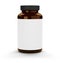 Mockup of pills bottle with blank label isolated on white