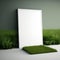 Mockup poster photo frame, lush meadow and a carpet of grass, AI Generaion