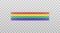 Mockup rainbow spectrum straight element, realistic vector illustration isolated.