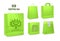 Mockup realistic paper eco package bag templates.