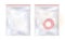 Mockup realistic of transparent plastic packaging for food and goods. Empty sealed polythene package, template, 3d layout,