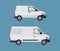 mockup vans white vehicles