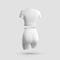 Mockup of white compression sportwear 3D rendering, crop top, t-shirt, high waist shorts, seamless bicycles