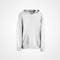 Mockup white hanging hoodie with pocket and hood, casual apparel for presentation of design, pattern, print