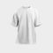 Mockup of a white oversized t-shirt, with a round neck, 3D rendering, close-up, clothes for women, men, front, isolated on