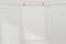 Mockup white realistic empty picture frame on white wall background