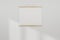 Mockup white realistic empty picture frame on white wall background