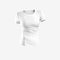Mockup of white womens t-shirt 3D rendering, sportswear isolated on background