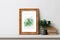 A mockup wooden frame with a white mat for an 8x10 inch photograph for modern or minimalist decor