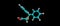 Modafinil molecular structure isolated on black