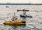 Model boats during the annual Model Boat Show, taking place on the boating pool in Ramsgate