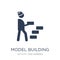 Model building icon. Trendy flat vector Model building icon on w