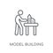 Model building linear icon. Modern outline Model building logo c