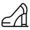 Model high heels icon outline vector. Catwalk footwear