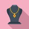 Model jewelry dummy icon flat vector. Fashion bust