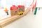 Model Kid Toys, Wooden Train Rail Town Perspective