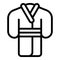 Model kimono icon outline vector. Jiu jitsu