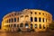 Model of an old amphitheater in Pula in Isra, Croatia