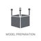 model preparation icon. Trendy model preparation logo concept on