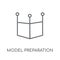 model preparation linear icon. Modern outline model preparation