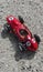 Model of a red single seater car