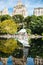 Model sailboat on a lake in New York City