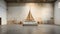 A model sailboat in a room