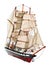 Model of sailing frigate.