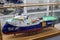 Model of the seismic survey vessel